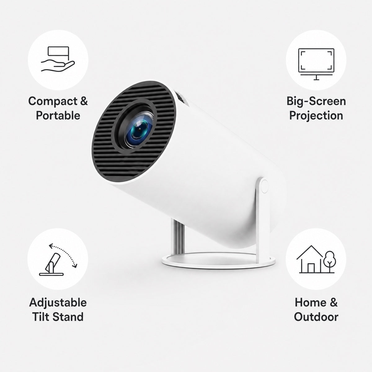 Portable 4K Projector — Turn Any Wall Into a 130-Inch Cinema