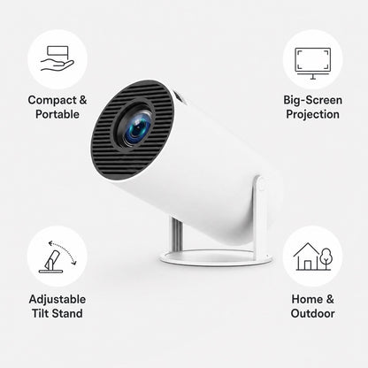 Portable 4K Projector — Turn Any Wall Into a 130-Inch Cinema